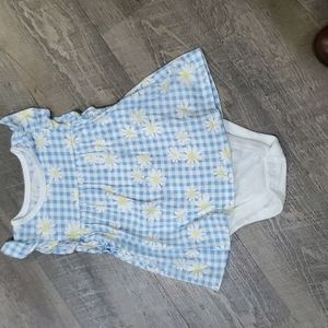 Garanimals Romper Dress blue and white gingham